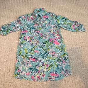 EUC Lilly Pulitzer Girls Natalie Voile Tunic  swim Coverup